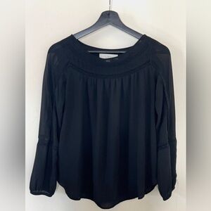 Black blouse with lace details